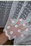 Children's Room Polka Dot Round Patterned 2 Layer Pleated Tulle Curtain - 2