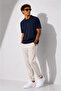 Men's Short Sleeve Ribbed Half Button Closure Polo Collar T-Shirt 26001