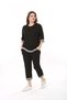 Women's Combed Cotton Suit with Lower and Upper Sleeves and Line Detail - 2