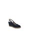 İzlife 116 Women's Black Open Toe Wedge Sole Shoes - 2
