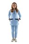 ,Professional Nurse WearWomen's Two-Piece housemaid/nanny Uniform Set, top with black Trim and 2 patch pockets, 3/4 Sleeve Tunic Top and Pants