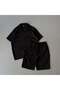 Men's Report T-Shirt and Shorts 2-Piece Set Wide Cut Tok Structured Fabric