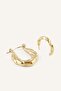 Women's Gold Color 2-Piece Steel Earrings H2583Axns - 2