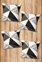 Digital Printed Soft Textured 4-Piece Throw Pillow Cover Set Krl0154 - 2