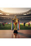 Gold & Black Metal Trophy Cup — 30 cm | Premium Award with Decorative Handles & Ribbons - 2
