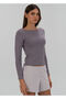 Relaxed Rib Wmn Plum Long Sleeve Women's T-Shirt - 2