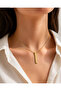 Eye Detailed Stick Steel Necklace - 3