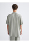 Nevavm Comfortable Fit Resort Collar Short Sleeve Linen Blend Men's Shirt with Difference - 7