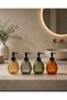 Mrk model colored thick glass liquid soap dispenser 450ml - 2