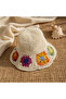 Spk-12005 Colorful Floral Embroidered Handmade Straw Bucket Hat |   Eos Collective