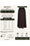 Hesna Women's Rana Cross Crepe Lined Elastic Quality Skirt - 2