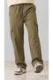 Men's Khaki Parachute Fabric Commando Pocketed Clip-On (Adjustable Leg) Baggy Sweatpants - 3