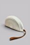 Mussel Straw Clutch Bag – Handmade Weave Design, Genuine Leather Wrist Strap Women's Bag - 5