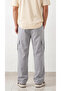 Men's Gray Parachute Fabric Commando Pocketed Clip-On (Adjustable Leg) Baggy Sweatpants - 2