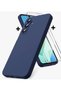 Samsung Galaxy S26 Compatible Case with Camera Protection Colorful Matte Soft Silicone + 9H Screen Protector Glass Set
