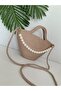 Mink New Model Pearl Handle Zippered Hand and Shoulder Bag/Handmade Women's Bag - 2