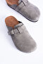 Men's Closed-Front Sabo Adjustable Velcro Suede Daily Slippers - 3
