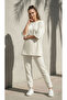 Women's oversized fit short sleeve basic modal two-piece set - 3