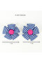 Handmade Fluffy Checkered Double Flower Buckle Set - 2