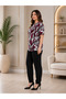 Plus Size Women's Floral Patterned T-Shirt |   Comfortable Fit Casual Oversize T-Shirt - 3