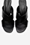 Yavin Black Cross-Strapped Women's Wedge Heeled Slippers - 2