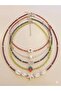 A Quality Handmade 5-Piece Advantageous Package Special Design Mixed Sand Bead Women's Necklace Set - 4