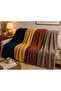 Auraa King Jacquard blanket 280gsm, 200x240cm - Brown - 3