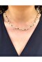 Black Gold Minimal Geometric Detailed Necklace - 2