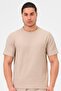 Beige Crew Neck 100% Cotton Breathable Fabric Comfortable Fit Men's T-Shirt// 4001-Beige