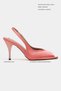 Roxy Salmon Satin Ankle Strap Open Toe Detail Women's Heeled Shoes - 2
