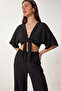 Tied-Up Top and Bottom Ayrobin Set Lfw0028 Black - 3