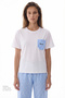 Women's Cotton Lounge Pajama Time Shorts Sleeve Pajama Set - Sky Blue - 3