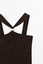 Halter yaka mücevher askılı top - 6