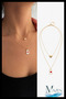 Double Heart and Card Necklace |   Silver Color |   Layered Women's Jewelry Accessory