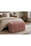 Rectangular woven stool, 72x38x38 cm, pink - 3