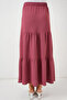 Women's Ruffled Dusty Rose Skirt - 8