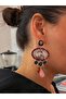 Swallow Illustrated Far East Inspired Dangle Earrings - 2
