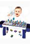 3-in-1 Early Education Activity Table with Number & Shape Puzzles and Side Storage Bins, 54.5CM, Navy Blue - 6