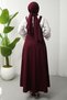 Women's Stylish Stitching Detailed Salopet Jumpsuit with Straps and Belt - 3