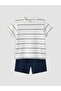 Lcw Baby Striped Baby Boy Shorts Set