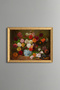 Colorful Flowers and Vase Art - Vintage Patterned Frame - Fine Model