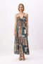 Women Maxi Chiffon Dress V-Neck Sleeveless Shawl Pattern Lined Woven Relaxed Fit Summer Daily Modern Stylish - 4