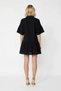 Women's Flounce Mock Neck Short Sleeve A-Line Mini Dress %100 Cotton Beach Summer Casual Comfortable Modern - 5