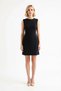 Women Sleeveless A-Line Mini Dress Crew Neck Elastic Woven Fabric Relaxed Fit Casual Modern Stylish - 4