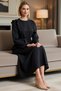 Women's Maxi Hijab Dress Long Sleeve Crew Neck Belted Modal Fabric Daily Casual Modern Stylish - 3