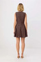 Women's Sleeveless Crew Neck Mini Skater Dress Embroidered Woven Lined Relaxed Fit Casual Modern Stylish - 5