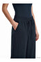 Lcw Modest Navy Blue Elastic Waist Modal Blend Women's Trousers - 3