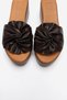 Jeff Brown Skin Genuine Leather Bowknot Women's Wedge Heeled Slippers - 2