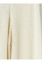 Beige Women's Pants with Elastic Waist - 8