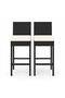 Modern Velvet Bar Stool with Sturdy Metal Frame, 65cm Counter Stool for Kitchen Island, Living Room and Dining Area, 150kg Weight Capacity Comfortable Tall Stool